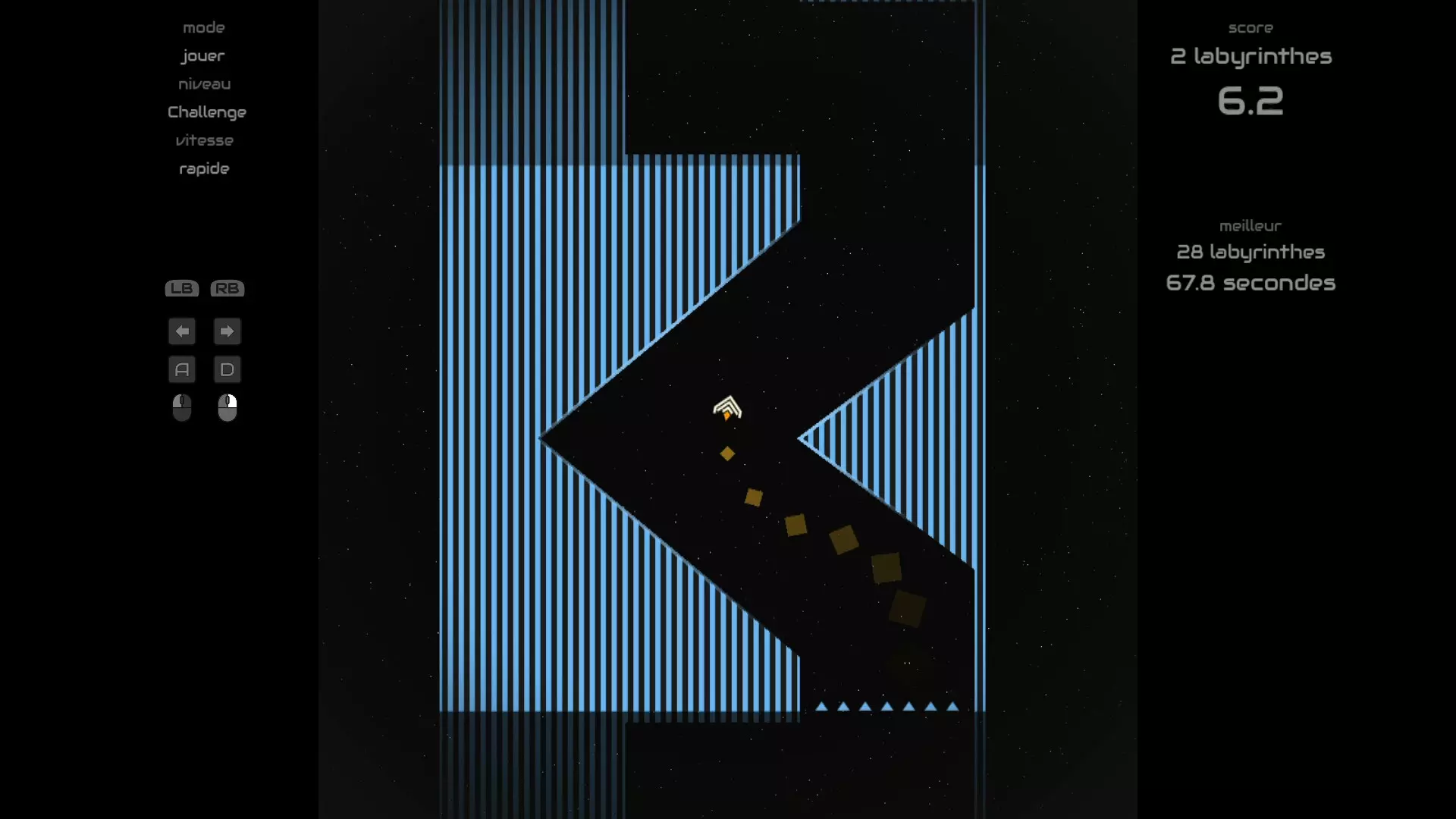 Ship v Maze - Le défi arcade minimaliste de Cosmic Droplet est disponible